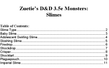 Zuetie’s D&D 3.5e Monsters: Slimes